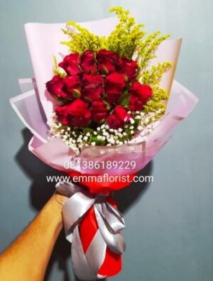 Bunga Buket Mawar Merah Murah BB3304